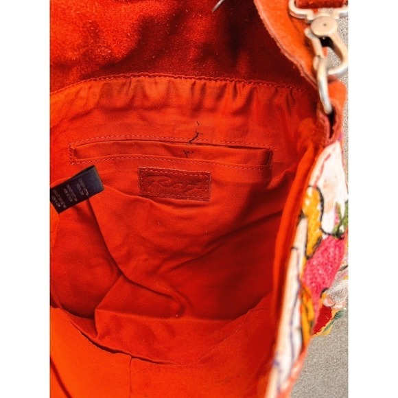 RAJ Red‎ Suede Crossbody Purse Kantha Mirrored Coins Anthropologie - Picture 8 of 10